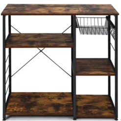Costway Industrial Kitchen Baker's Rack Microwave Stand Utility Storage Shelf W/ 6 Hooks Steel Black 19 Costway Industrial Kitchen Baker's Rack Microwave Stand Utility Storage Shelf W/ 6 Hooks Steel Black -Furniture Hotsale Shop GUEST 00ca0c6a d72f 400d b0b5 63a53301a7fe