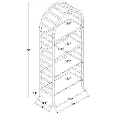 72" Holladay Curved Wooden Bookcase - Threshold™ Designed With Studio McGee 12 72" Holladay Curved Wooden Bookcase - Threshold™ Designed With Studio McGee - Image 10