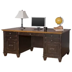 Hartford Double Pedestal Desk - Martin Furniture -Furniture Hotsale Shop GUEST 03abc277 04ca 4b97 8215 4b7e71429f46