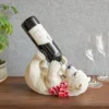 True Cheery Cub Polyresin Wine Bottle Holder Set Of 1, White, Holds 1 Standard Wine Bottle -Furniture Hotsale Shop GUEST 03b7dbbc 664b 43e4 a988 09acf8b87b4e