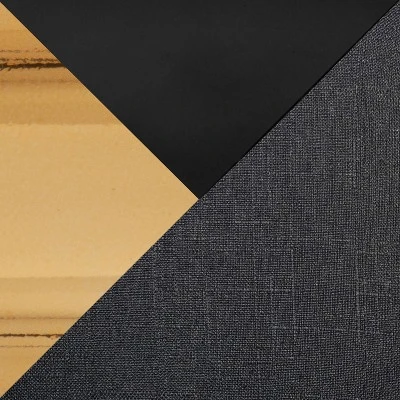 Set Of 2 Ahoy Polyester/Metal Counter Height Barstools Black/Gold/Charcoal - LumiSource 9 Set Of 2 Ahoy Polyester/Metal Counter Height Barstools Black/Gold/Charcoal - LumiSource - Image 7