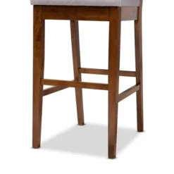 2pc Gideon Fabric Upholstered And Wood Barstool Set Gray/Walnut Brown - Baxton Studio 13 2pc Gideon Fabric Upholstered And Wood Barstool Set Gray/Walnut Brown - Baxton Studio -Furniture Hotsale Shop GUEST 050cdc09 eb9f 4689 b428 386445904d45