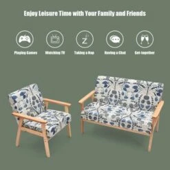 Costway Modern Living Room Sofa Set W/ Loveseat Sofa Couch & Accent Armchair -Furniture Hotsale Shop GUEST 057955ae 248a 408e a660 50665a6e4298
