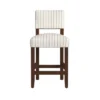 Open Back Stripe Counter Height Barstool Black/White - HomePop -Furniture Hotsale Shop GUEST 062bc490 895b 4a7f 9124 2769e0f72008