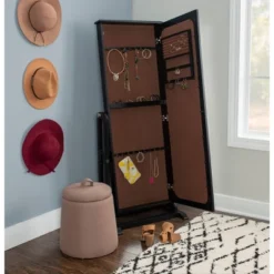 Lola Cheval Mirror/Jewelry Wardrobe Black - Powell Company -Furniture Hotsale Shop GUEST 06b2f035 718e 411f 85ea 89afc2452002