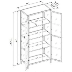 60" Crystal Cove Glass Cabinet Black - Threshold™ Designed With Studio McGee -Furniture Hotsale Shop GUEST 077c9530 b6e5 4ff2 8a6c 21b25ae09cb5