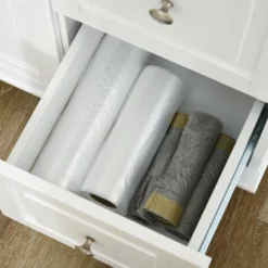 HOMCOM Kitchen Island With Drop Leaf, Rolling Kitchen Cart On Wheels With 3 Drawers, Cabinet, Natural Wood Top, Spice Rack And Towel Rack, White -Furniture Hotsale Shop GUEST 0800df35 6391 467b b26c 6140ceee0371