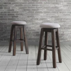 2pc 30" Steele Swivel Barstool Set Smokey Walnut - Picket House Furnishings -Furniture Hotsale Shop GUEST 09b524b0 13f0 4080 ab0c e46af50a4f82