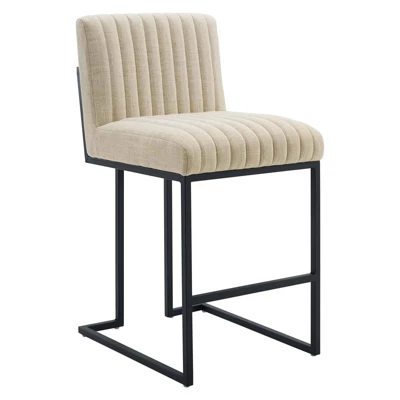 Indulge Channel Tufted Fabric Counter Height Barstool - Modway 9 Indulge Channel Tufted Fabric Counter Height Barstool - Modway - Image 7