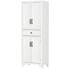 HOMCOM 67" Freestanding Kitchen Pantry, 4-Door Storage Cabinet With Drawer And Adjustable Shelves, White 9 HOMCOM 67" Freestanding Kitchen Pantry, 4-Door Storage Cabinet With Drawer And Adjustable Shelves, White -Furniture Hotsale Shop GUEST 0b9ec643 d739 4100 a0a7 d41146c850f1