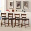 Tangkula Set Of 4 Bar Stools Vintage Wooden Dining Chair For Kitchen, Bistro Brown&Black -Furniture Hotsale Shop GUEST 0d1ed8c1 000b 45ee aead a25a13ed62e4