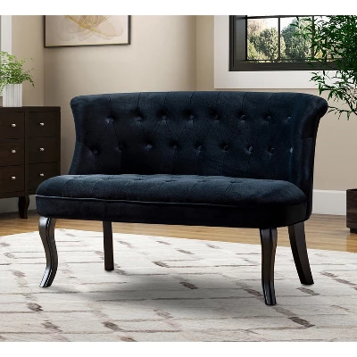 Jane 47" Velvet Button-tufted And Wing Back Loveseat Solid Wood And Cabriole Legs For Living Room And Bedroom | ARTFUL LIVING DESIGN 3 Jane 47" Velvet Button-tufted And Wing Back Loveseat Solid Wood And Cabriole Legs For Living Room And Bedroom | ARTFUL LIVING DESIGN