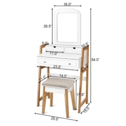 Costway Makeup Vanity Table Dressing Table Cushioned Stool Set -Furniture Hotsale Shop GUEST 10044e7a f873 4124 854d 4f467e109c0e