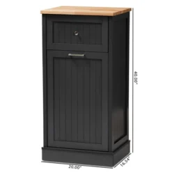 Marcel Oak Finished Kitchen Cabinet Gray/Brown - Baxton Studio -Furniture Hotsale Shop GUEST 11411c22 a682 4e6e 8926 ee29eee536a4
