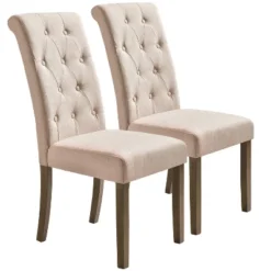 Set Of 2 Aristocratic Solid Wood Tufted Dining Chair-ModernLuxe -Furniture Hotsale Shop GUEST 11468ce8 c14d 402e a13d f1cb63f9c3d5