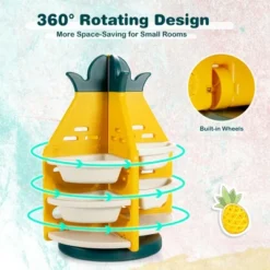 Costway Kids Toy Storage Organizer 360° Revolving Pineapple Shelf W/Plastic Bins 14 Costway Kids Toy Storage Organizer 360° Revolving Pineapple Shelf W/Plastic Bins -Furniture Hotsale Shop GUEST 12dee187 8916 4b44 8964 f1ac9086dc16