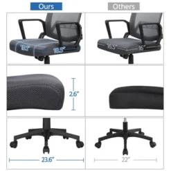 Yaheetech Adjustable Mid-Back Office Chair Computer Chair With Wheels 17 Yaheetech Adjustable Mid-Back Office Chair Computer Chair With Wheels -Furniture Hotsale Shop GUEST 153589e5 0249 4df5 92e5 5f6d101476ff