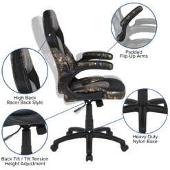 Flash Furniture Gaming Desk And Racing Chair Set With Cup Holder, Headphone Hook And Removable Mouse Pad Top - 2 Wire Management Holes -Furniture Hotsale Shop GUEST 15b1e7ee 35ee 49c4 9b7c c17606d67966