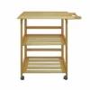 Folding Kitchen Cart With Two Shelves And One Handle Natural - Flora Home -Furniture Hotsale Shop GUEST 17dad1c7 194a 4b25 a45f 427d7c3ae5f4