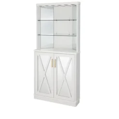 Home Source Grey Wash Corner Bar Cabinet With Mirrored Panels -Furniture Hotsale Shop GUEST 1ad82f49 6341 446f 9571 15428b3814d7