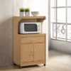Microwave Kitchen Cart In Beech Brown - Hodedah -Furniture Hotsale Shop GUEST 1ae4d955 4560 4455 b7ab f3b4318cb42d