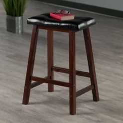 Mona Cushion Saddle Seat 24.84" Counter Height Barstool Hardwood/Toasted Walnut - Winsome -Furniture Hotsale Shop GUEST 1b77932b 2d6c 4ff2 bf56 ba91beeaa2d5