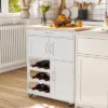HOMCOM Bar Cart Rolling Kitchen Island On Wheels With 9-Bottle Wine Rack, Small Kitchen Cart Kitchen Storage Cabinets, Wooden Countertop, White 2 HOMCOM Bar Cart Rolling Kitchen Island On Wheels With 9-Bottle Wine Rack, Small Kitchen Cart Kitchen Storage Cabinets, Wooden Countertop, White -Furniture Hotsale Shop GUEST 1bf0359c 3430 4317 8d24 ce2d056c1fb1