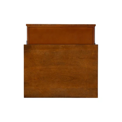 Mid-Century Modern 2 Drawer Nightstand Walnut - Linon 9 Mid-Century Modern 2 Drawer Nightstand Walnut - Linon - Image 7