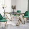 Jalama Glam Glass Top Gold Frame Dining Table - HOMES: Inside + Out -Furniture Hotsale Shop GUEST 1e14805c 0ec4 4133 9610 a5940ec28a70