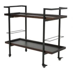 Gerard Industrial Wooden Bar Cart - Christopher Knight Home -Furniture Hotsale Shop GUEST 1ee9b592 eb9d 4886 ab7b 12995002fc9c