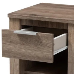 Laverne Modern And Contemporary Oak Finished 1 Drawer Nightstand Brown - Baxton Studio -Furniture Hotsale Shop GUEST 1fb59716 034d 482d 8c39 af33d804aed6
