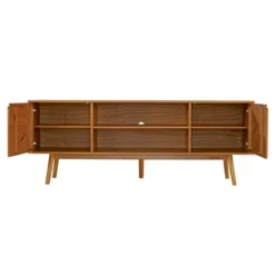 Solid Wood Mid-Century Modern TV Stand For TVs Up To 80" - Saracina Home -Furniture Hotsale Shop GUEST 21c882f2 4627 4d0e a364 30f5fcdcd258