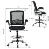 Costway Mesh Drafting Chair Mid Back Office Chair Adjustable Height Flip-Up Arm Black -Furniture Hotsale Shop GUEST 227b5ca7 43cf 4cb6 af80 9deed2d3b633