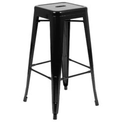 Emma And Oliver 4 Pack 30" High Metal Indoor Bar Stool - Stackable Stool -Furniture Hotsale Shop GUEST 23a8da48 cca5 4aeb 9cc1 3bd5e7123b22