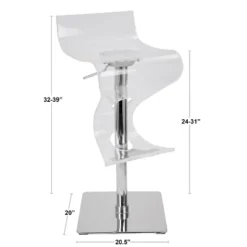Viva Contemporary Adjustable Barstool Wood/White - LumiSource 15 Viva Contemporary Adjustable Barstool Wood/White - LumiSource -Furniture Hotsale Shop GUEST 241a63a5 a623 4fc4 843d 9c15a0ad2f00