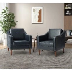 Set Of 2 Bonita Transitional Vegan Leather Armchair With Removable Seat Cushion And Nailhead Trims | ARTFUL LIVING DESIGN 24 Set Of 2 Bonita Transitional Vegan Leather Armchair With Removable Seat Cushion And Nailhead Trims | ARTFUL LIVING DESIGN -Furniture Hotsale Shop GUEST 257889db d566 4e65 a565 4435496fb0f8
