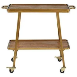 Felix 2 Tier Bar Cart Gold - Adore Decor