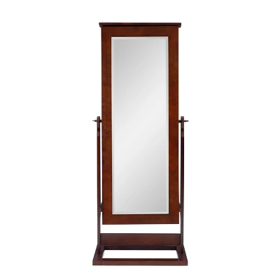 Chiara Cheval Mirror/Jewelry Wardrobe Walnut - Powell Company 3 Chiara Cheval Mirror/Jewelry Wardrobe Walnut - Powell Company