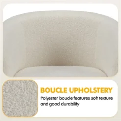 Yaheetech Upholstered Armchair Accent Barrel Chair Ivory 12 Yaheetech Upholstered Armchair Accent Barrel Chair Ivory -Furniture Hotsale Shop GUEST 28cc5b61 efd8 4701 98cd b25e10a7fcfa