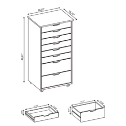 Cary 8 Drawer Rolling Storage Cart - Linon -Furniture Hotsale Shop GUEST 28d4da99 c61d 4ea0 8242 f9cebaaaa27d
