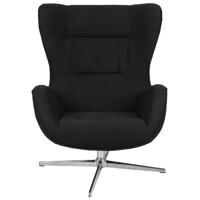 Merrick Lane Ergonomic High-Back Lounge Chair 360° Swivel Accent Chair Side Chair With 4 Star Alloy Base 5 Merrick Lane Ergonomic High-Back Lounge Chair 360° Swivel Accent Chair Side Chair With 4 Star Alloy Base - Image 3