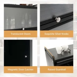 Costway 5-Tier Kitchen Baker's Rack Storage Cabinet Mobile Microwave Stand Flip-up Doors 19 Costway 5-Tier Kitchen Baker's Rack Storage Cabinet Mobile Microwave Stand Flip-up Doors -Furniture Hotsale Shop GUEST 2bf45318 13aa 4694 8c9e 05208f591762