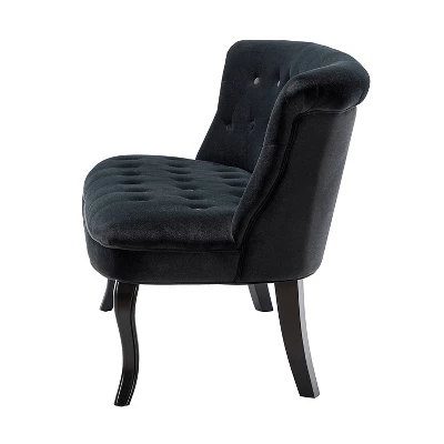 Jane 47" Velvet Button-tufted And Wing Back Loveseat Solid Wood And Cabriole Legs For Living Room And Bedroom | ARTFUL LIVING DESIGN 4 Jane 47" Velvet Button-tufted And Wing Back Loveseat Solid Wood And Cabriole Legs For Living Room And Bedroom | ARTFUL LIVING DESIGN - Image 2