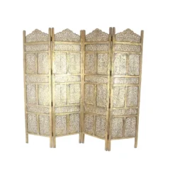 Traditional Intricate Carved Room Divider Screen Gold - Olivia & May -Furniture Hotsale Shop GUEST 2d44f7b1 65ec 4c7f adca 1d63c126d361