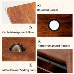 Costway Computer Desk PC Laptop Writing Table Workstation Student Study Furniture Rustic 19 Costway Computer Desk PC Laptop Writing Table Workstation Student Study Furniture Rustic -Furniture Hotsale Shop GUEST 2e65c692 5861 469b 8f02 f14c0f00171c