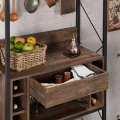 Orella Rustic Baker's Rack Reclaimed Oak - MiBasics 15 Orella Rustic Baker's Rack Reclaimed Oak - MiBasics -Furniture Hotsale Shop GUEST 2f7dc649 057c 4f2b bc55 8a1778f512cf
