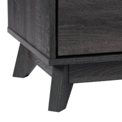 Hollywood Wood Grain TV Stand For TVs Up To 55" With Drawers Dark Gray - CorLiving -Furniture Hotsale Shop GUEST 2ff21f56 8e39 4218 a98e f2f6bf819942