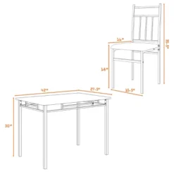 Costway 5 Piece Faux Marble Dining Set Table And 4 Chairs Kitchen Breakfast Furniture Grey -Furniture Hotsale Shop GUEST 302b5e84 26bf 4d52 91e5 29cac73bdbe1