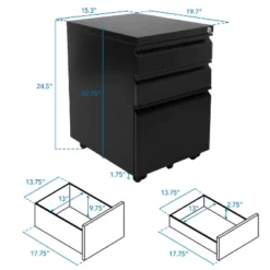 Mount-It! Mobile File Cabinet With 3 Drawers, Under Desk Rolling Storage , Black 15 Mount-It! Mobile File Cabinet With 3 Drawers, Under Desk Rolling Storage , Black -Furniture Hotsale Shop GUEST 30d8c42b 241a 4045 bd48 a3bde99500bf