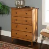Stiva Classic Mid-Century Modern Vertical 4 Drawer Dresser - Saracina Home